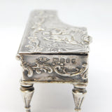 Victorian Sterling Silver Miniature Piano Form Snuff Box Antique 1901 London
