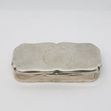 Nathaniel Mills Victorian Sterling Silver Floral Snuff Box Antique 1849 Birmingham