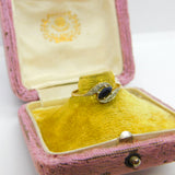 9ct Yellow Gold, Sapphire & Diamond Crossover Ring Vintage 1986 Birmingham