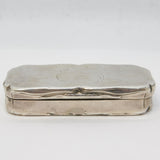 Nathaniel Mills Victorian Sterling Silver Floral Snuff Box Antique 1849 Birmingham
