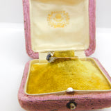 9ct Yellow Gold, Sapphire & Diamond Crossover Ring Vintage 1986 Birmingham