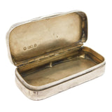 Nathaniel Mills Victorian Sterling Silver Floral Snuff Box Antique 1849 Birmingham