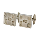 Sterling Silver Jubilee Hallmarked Ingot Gents Cufflinks Vintage 1977 Sheffield