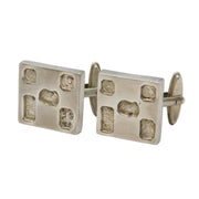 Sterling Silver Jubilee Hallmarked Ingot Gents Cufflinks Vintage 1977 Sheffield