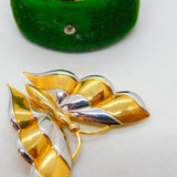 9ct Yellow & White Gold Butterfly Sweetheart Brooch Vintage c1970 London