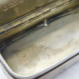 Nathaniel Mills Victorian Sterling Silver Floral Snuff Box Antique 1849 Birmingham