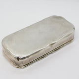 Nathaniel Mills Victorian Sterling Silver Floral Snuff Box Antique 1849 Birmingham