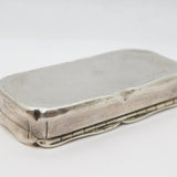 Nathaniel Mills Victorian Sterling Silver Floral Snuff Box Antique 1849 Birmingham