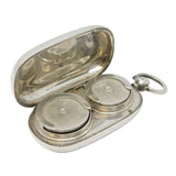 Victorian Sterling Silver Double Sovereign Coin Holder Fob Antique 1893 London