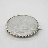 Victorian Sterling Silver Albert Memorial Souvenir Brooch Antique c1880