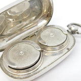 Victorian Sterling Silver Double Sovereign Coin Holder Fob Antique 1893 London