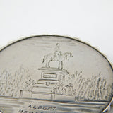 Victorian Sterling Silver Albert Memorial Souvenir Brooch Antique c1880