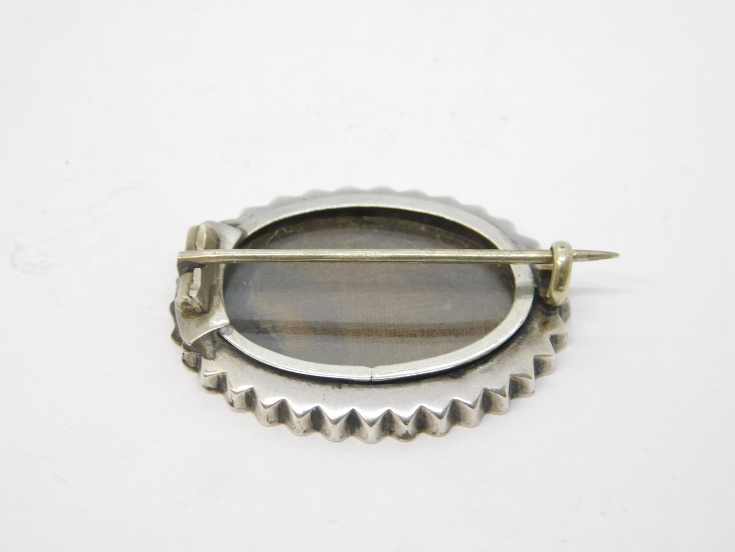 Victorian Sterling Silver Albert Memorial Souvenir Brooch Antique c1880
