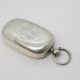 Victorian Sterling Silver Double Sovereign Coin Holder Fob Antique 1893 London