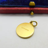 Georg Jensen 9ct Yellow Gold St Christopher Travel Charm 1977 London Vintage