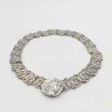 Art Nouveau Sterling Silver Vine Pattern & Young Girl Nurses Belt Antique 1902 Birmingham