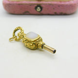 Victorian 9ct Gold Cased Bloodstone & Chalcedony Watch Key Fob Antique c1860