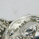 Art Nouveau Sterling Silver Vine Pattern & Young Girl Nurses Belt Antique 1902 Birmingham