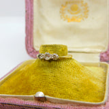 Victorian 18ct Gold & 0.2ct Diamond Three Stone Ring c1880 Antique