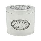 Edwardian Sterling Silver Seashell Pattern Tea Caddy Antique 1902 Sheffield