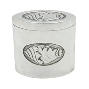 Edwardian Sterling Silver Seashell Pattern Tea Caddy Antique 1902 Sheffield