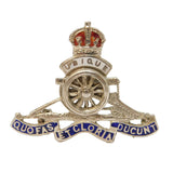 WWII-era Sterling Silver & Enamel Royal Artillery Sweetheart Brooch Antique