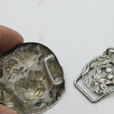 Art Nouveau Sterling Silver Vine Pattern & Young Girl Nurses Belt Antique 1902 Birmingham