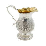 Victorian Sterling Silver Floral Pattern Cream Jug Antique 1850 London