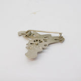 WWII-era Sterling Silver & Enamel Royal Artillery Sweetheart Brooch Antique