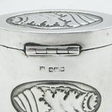 Edwardian Sterling Silver Seashell Pattern Tea Caddy Antique 1902 Sheffield