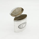 Edwardian Sterling Silver Seashell Pattern Tea Caddy Antique 1902 Sheffield