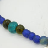 Studio Jewellery Sterling Silver & Sea Glass Chunky Fish Necklace Vintage