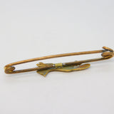 Victorian Rolled Gold Running Fox Hunting Stock Pin Brooch Antique c1900