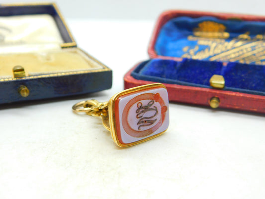 Georgian 18ct Yellow Gold Carved Sardonyx Buckle Fob Seal Antique c1820