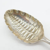 George III Sterling Silver Fern Leaf Bowl Serving Spoon Antique 1790 London