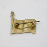 20th Century .800 Silver & Enamel Sailing Yacht Brooch Antique c1920 Art Deco