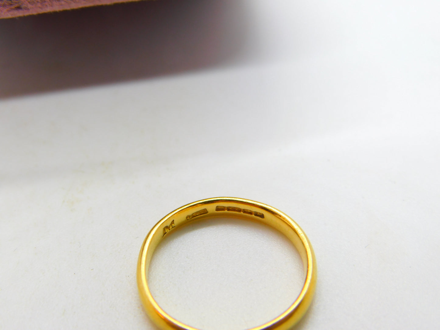 Victorian 22ct Yellow Gold Wedding Band Ring 1864 Birmingham Antique