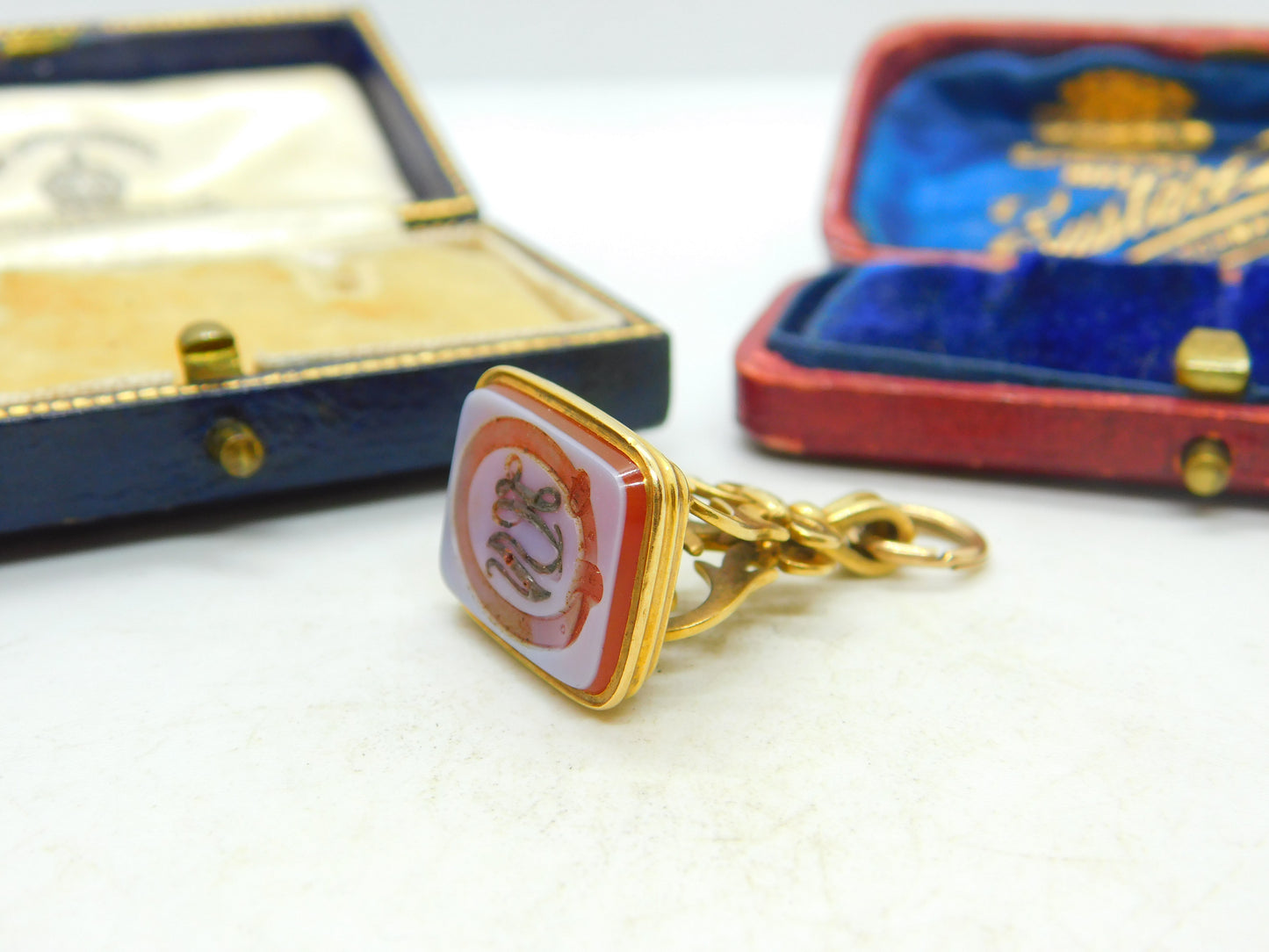 Georgian 18ct Yellow Gold Carved Sardonyx Buckle Fob Seal Antique c1820