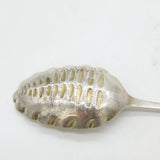 George III Sterling Silver Fern Leaf Bowl Serving Spoon Antique 1790 London