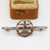 WWI 9ct Gold & Sterling Silver South Lancashire Regiment Sweetheart Brooch 1914