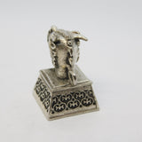 20th Century Chinese White Metal Year of the Dragon Seal Fob Antique c1940