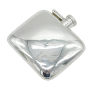 Art Deco Sterling Silver Wide Hip Flask Antique 1919 Birmingham