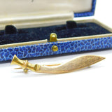 15ct Yellow Gold Royal Gurkha Rifles Sweetheart Brooch Antique 1927 London