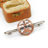 WWI 9ct Gold & Sterling Silver South Lancashire Regiment Sweetheart Brooch 1914