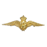 WWII 9ct Gold Fronted Silver RAF Wings Sweetheart Brooch Antique c1940