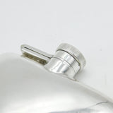 Art Deco Sterling Silver Wide Hip Flask Antique 1919 Birmingham