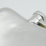 Art Deco Sterling Silver Wide Hip Flask Antique 1919 Birmingham