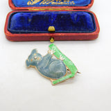 Sterling Silver & Enamel Koala on a Branch Brooch Antique c1940 Art Deco