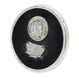 King Edward VII Sterling Silver Framed & Mounted Mourning Plaque Antique