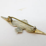 WWII 9ct Gold Fronted Silver RAF Wings Sweetheart Brooch Antique c1940